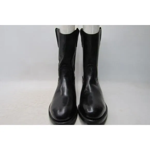 Lehigh Mens Size 9 EEE Black Leather Cowboy Western Boots