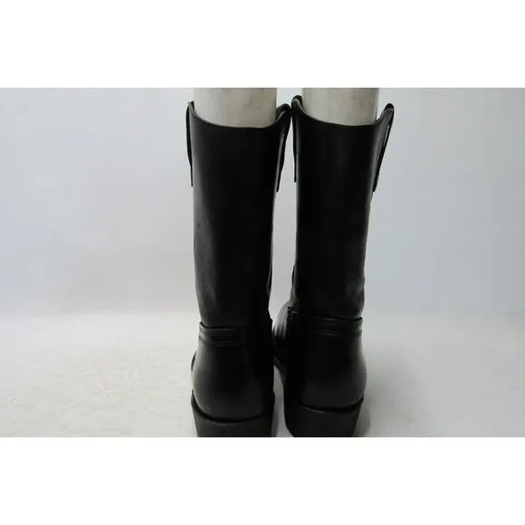 Lehigh Mens Size 9 EEE Black Leather Cowboy Western Boots