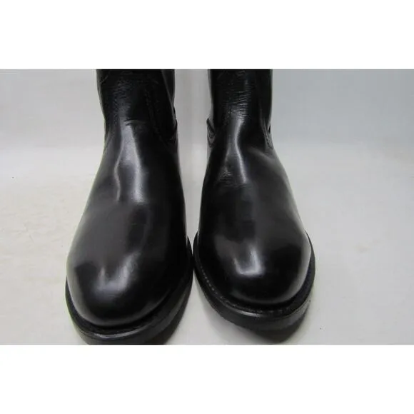 Lehigh Mens Size 9 EEE Black Leather Cowboy Western Boots