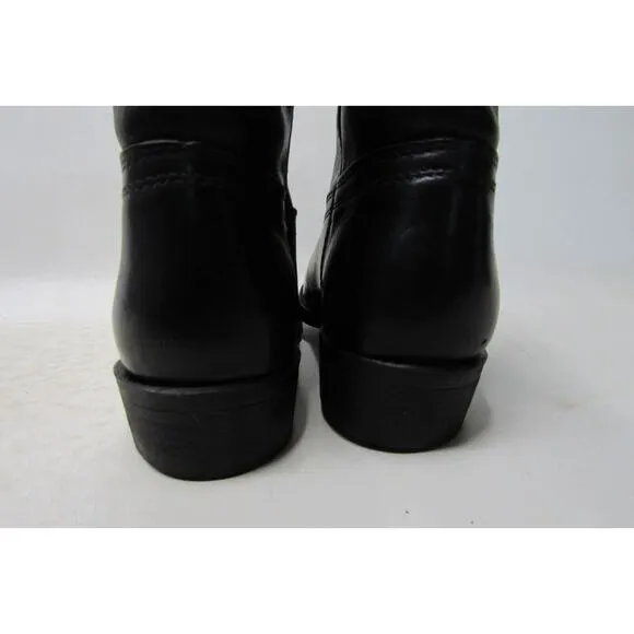 Lehigh Mens Size 9 EEE Black Leather Cowboy Western Boots