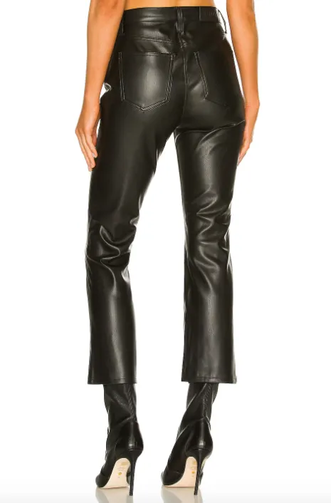 Lennon Faux Leather Crop Flare - ASSORTED COLORS
