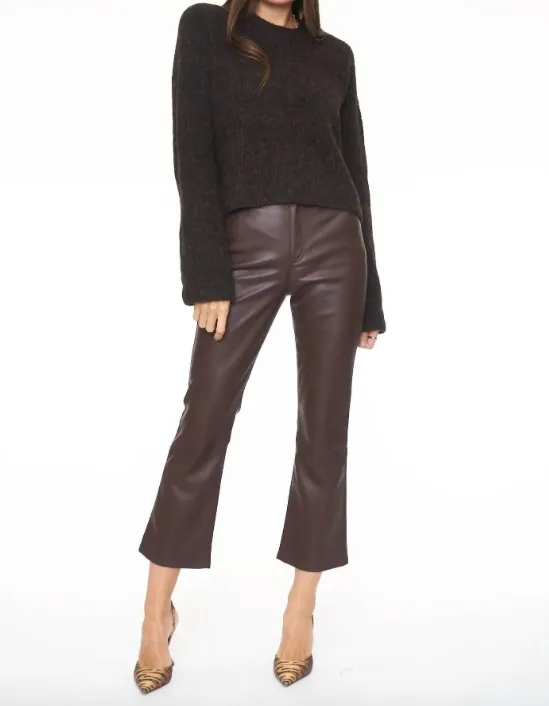 Lennon Faux Leather Crop Flare - ASSORTED COLORS