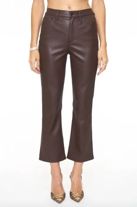 Lennon Faux Leather Crop Flare - ASSORTED COLORS
