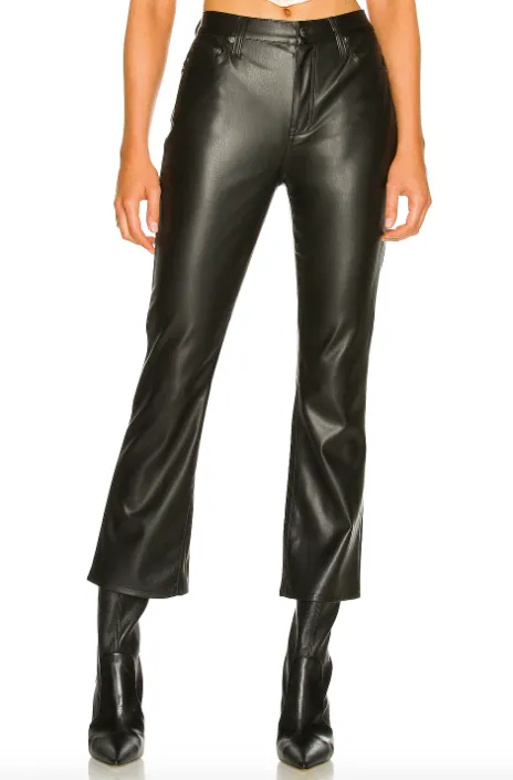 Lennon Faux Leather Crop Flare - ASSORTED COLORS