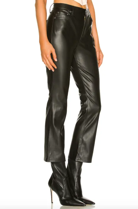 Lennon Faux Leather Crop Flare - ASSORTED COLORS