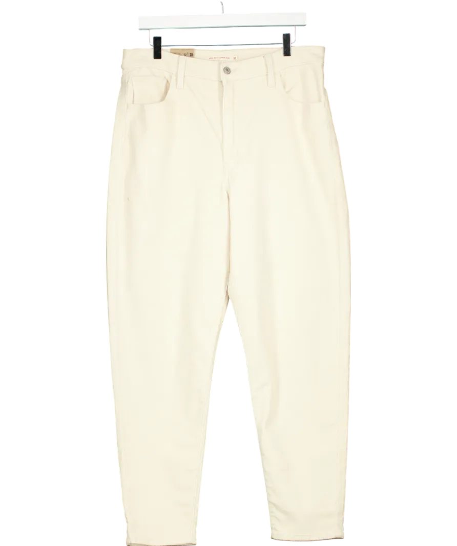 levis Cream High Waisted Mom Jeans W32