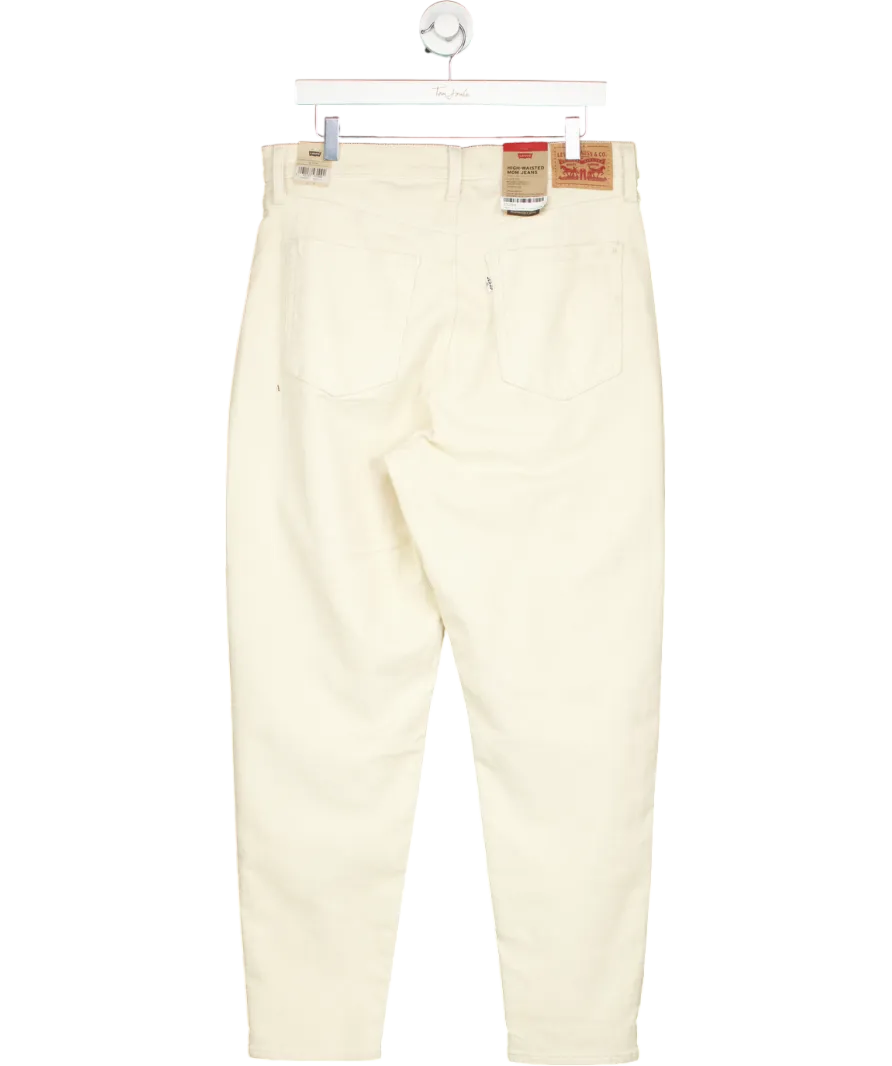 levis Cream High Waisted Mom Jeans W32