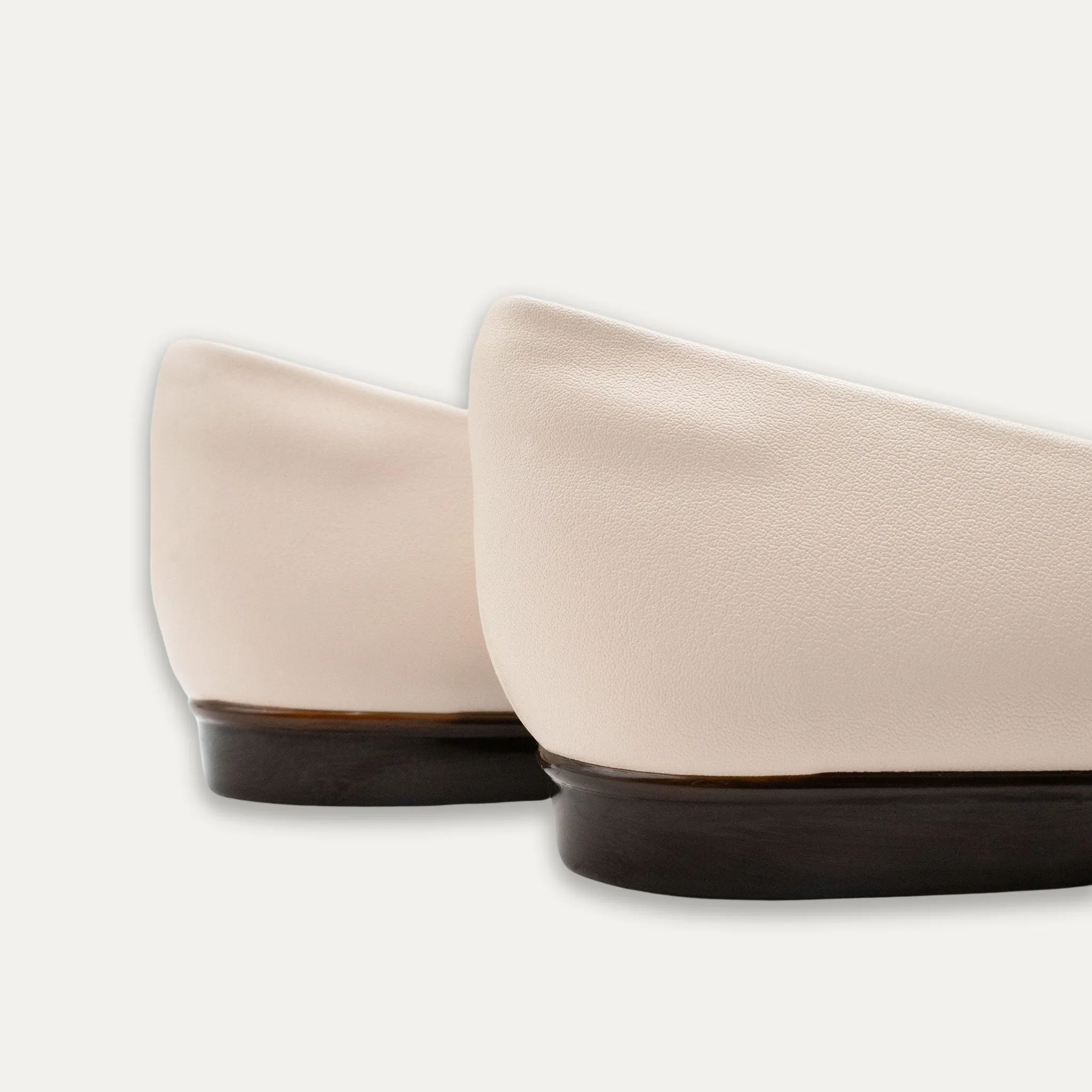 Lia Off-White Pointed Toe Flats