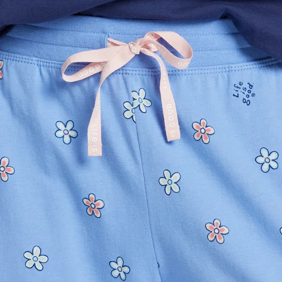 Life is Good Women's Vintage Flowers Pattern Snuggle Up Sleep Pant