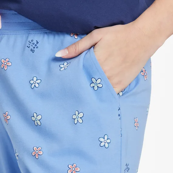 Life is Good Women's Vintage Flowers Pattern Snuggle Up Sleep Pant
