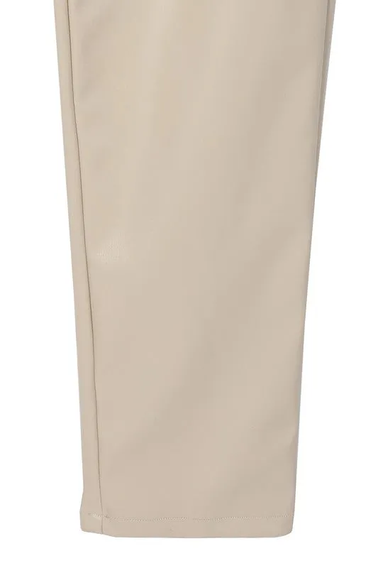 Lilou Vegan leather slim pants