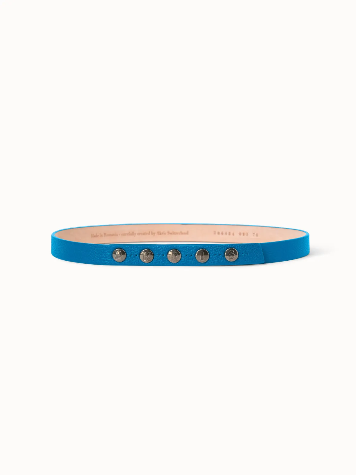 Logo Press Studs Fine Leather Belt