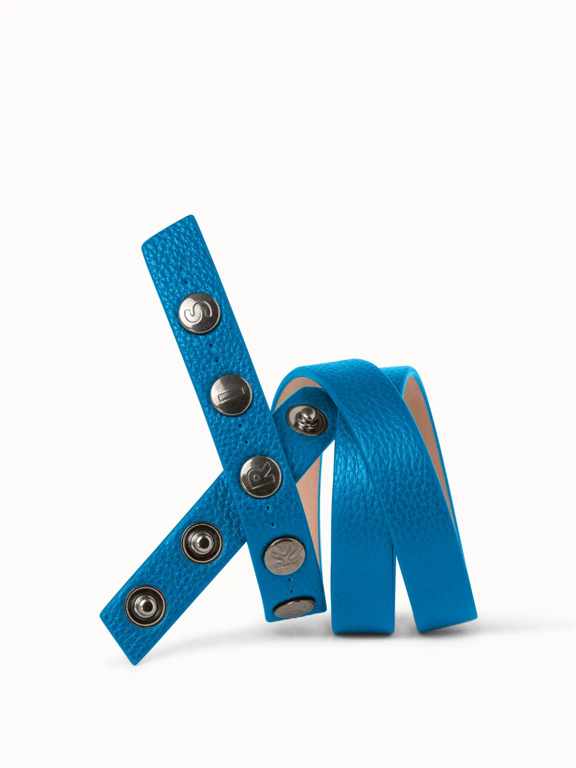 Logo Press Studs Fine Leather Belt