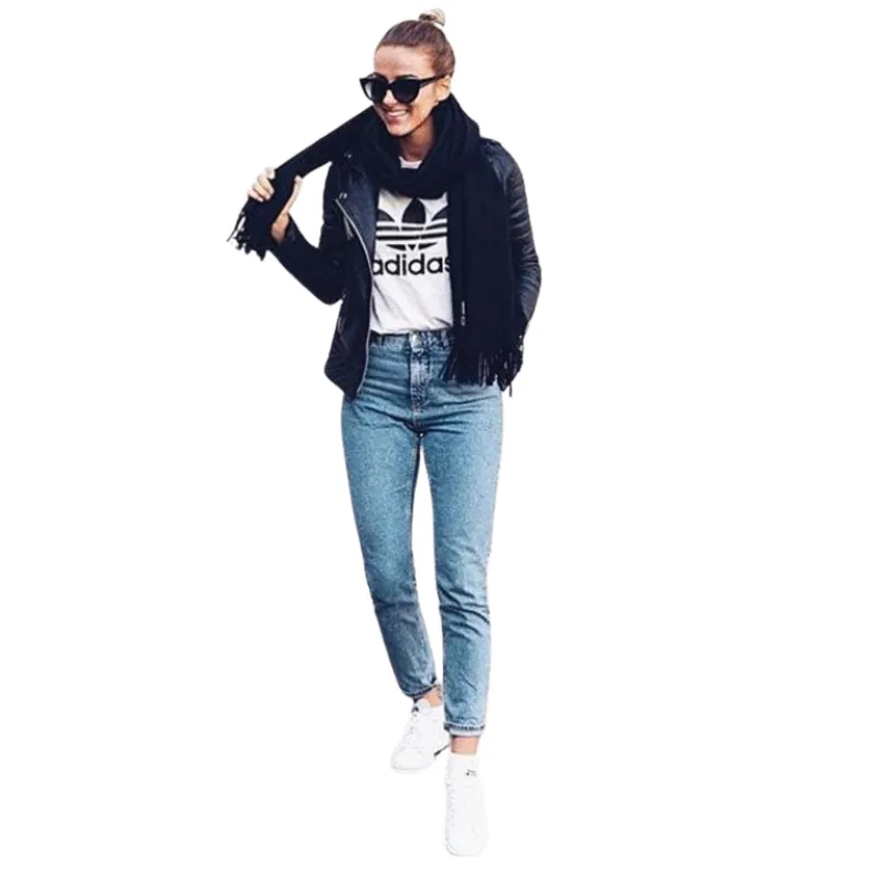 Loose Mom Jeans Women's Jeans High Waisted Jeans Straight Pants