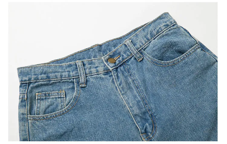 Loose Mom Jeans Women's Jeans High Waisted Jeans Straight Pants