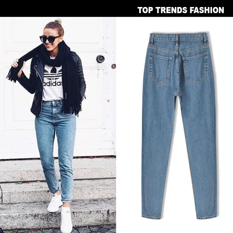 Loose Mom Jeans Women's Jeans High Waisted Jeans Straight Pants