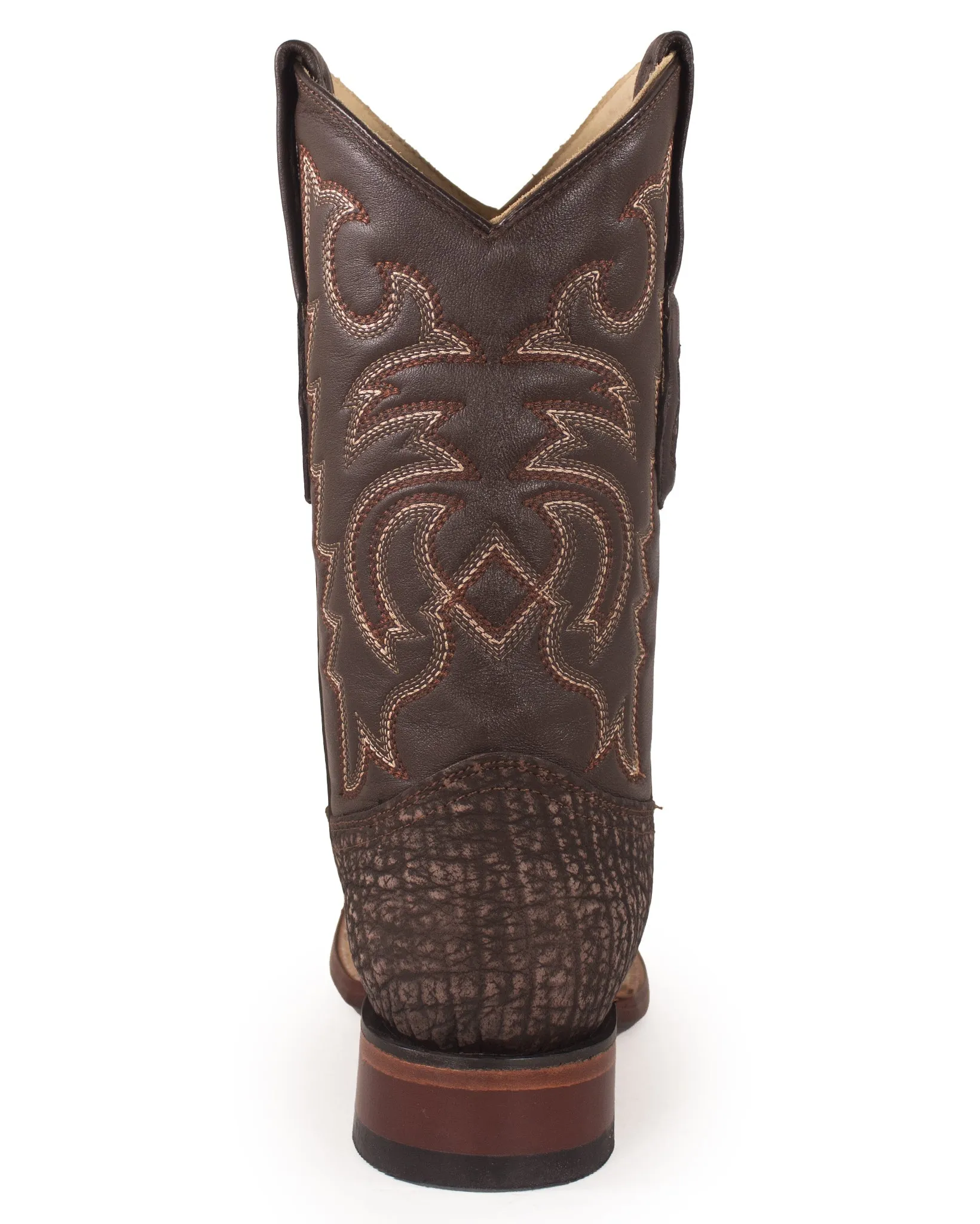 Los Altos Rustic Brown Shark Skin Western Boots