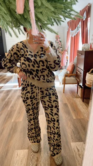 Lounge In Lux Leopard Sweater Pants