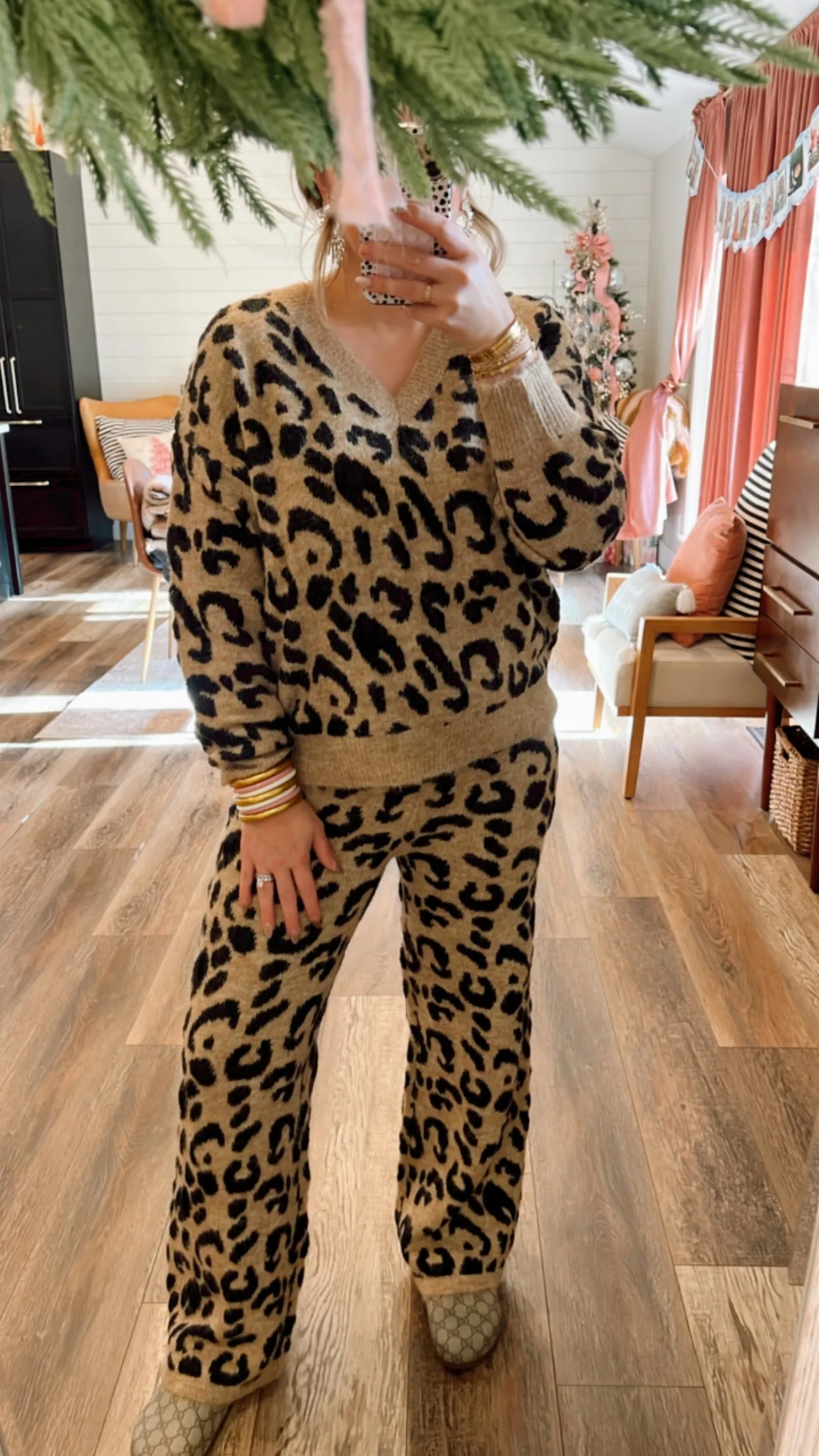 Lounge In Lux Leopard Sweater Pants
