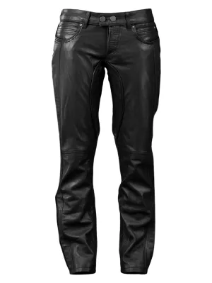 Low Cut Trendy Genuine Leather Pants for Men