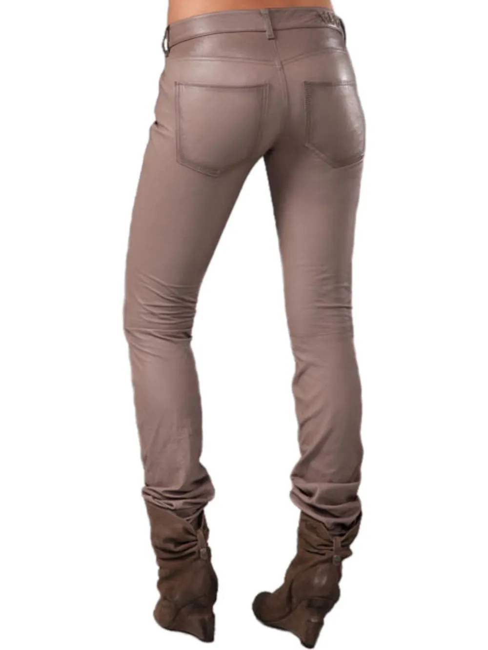 Low-Rise Skinny Leather Pants