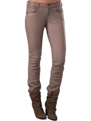 Low-Rise Skinny Leather Pants