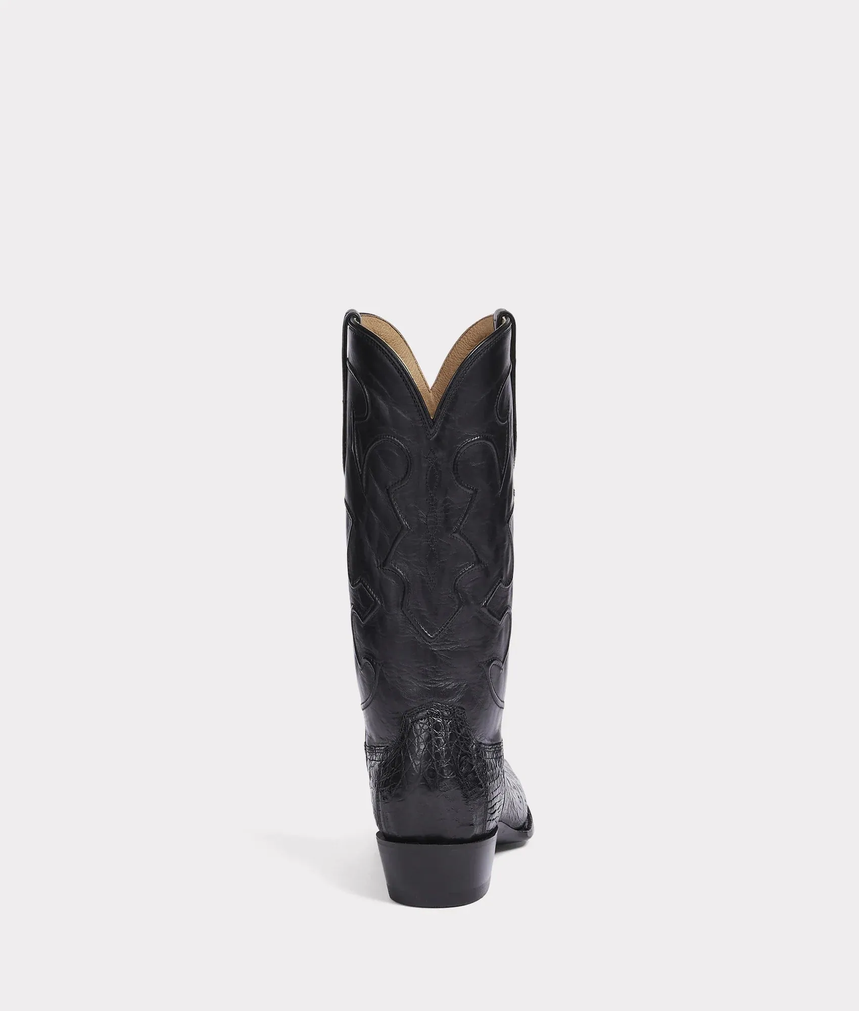 Lucchese Men's Charles Ultra Belly Caiman Black Boots