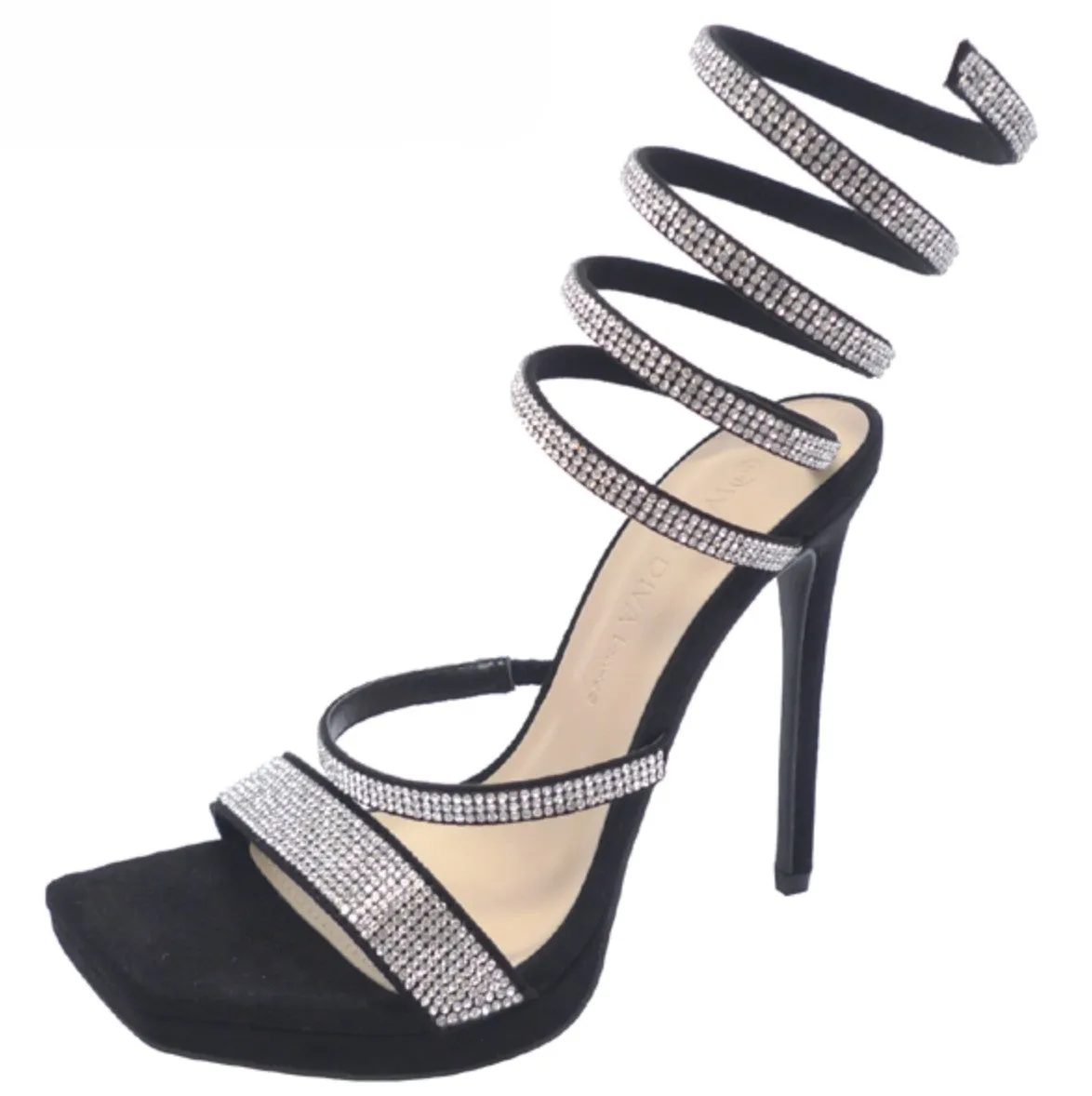 LUNNA-03 Black Faux Leather