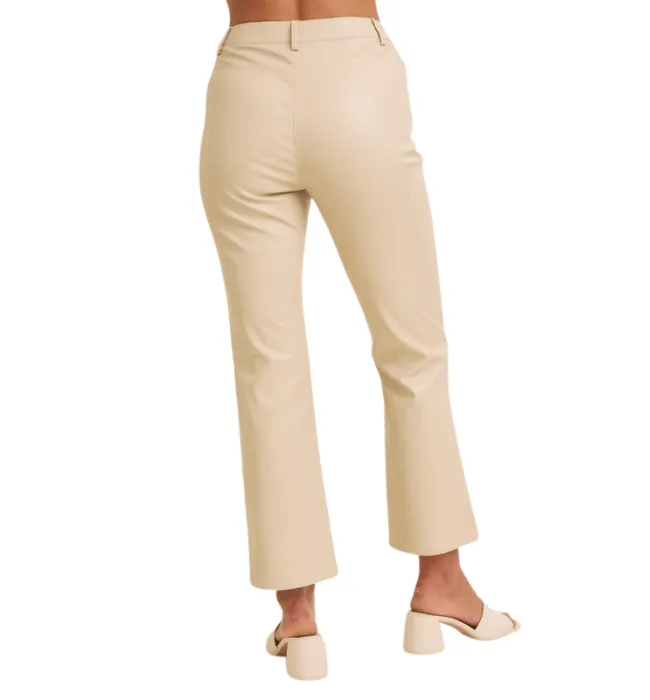 Lydia Vegan Leather Cropped Pants