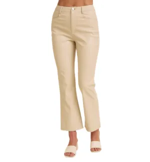 Lydia Vegan Leather Cropped Pants
