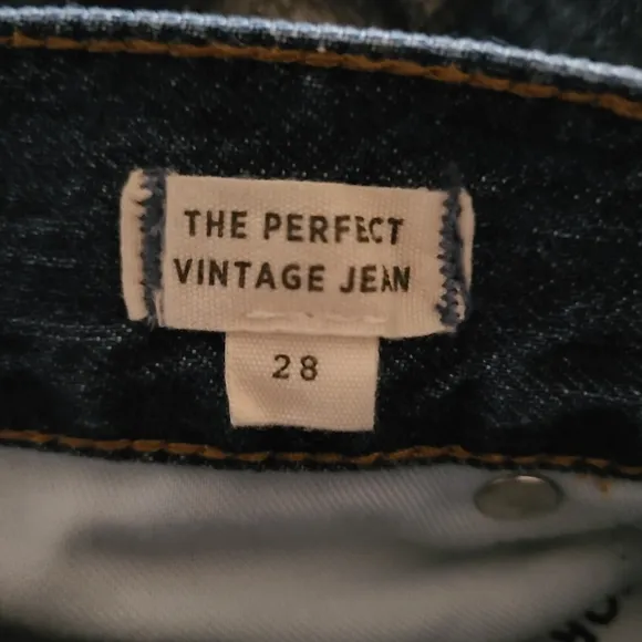 madewell the perfect vintage jean metallic tuxedo stripe edition womens size 28