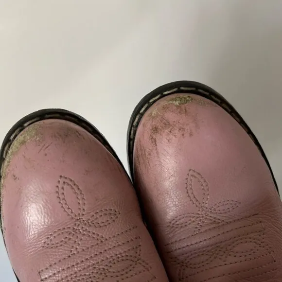 Masterson Boot Co. Pink Leather Youth Western Boots Size 3 M