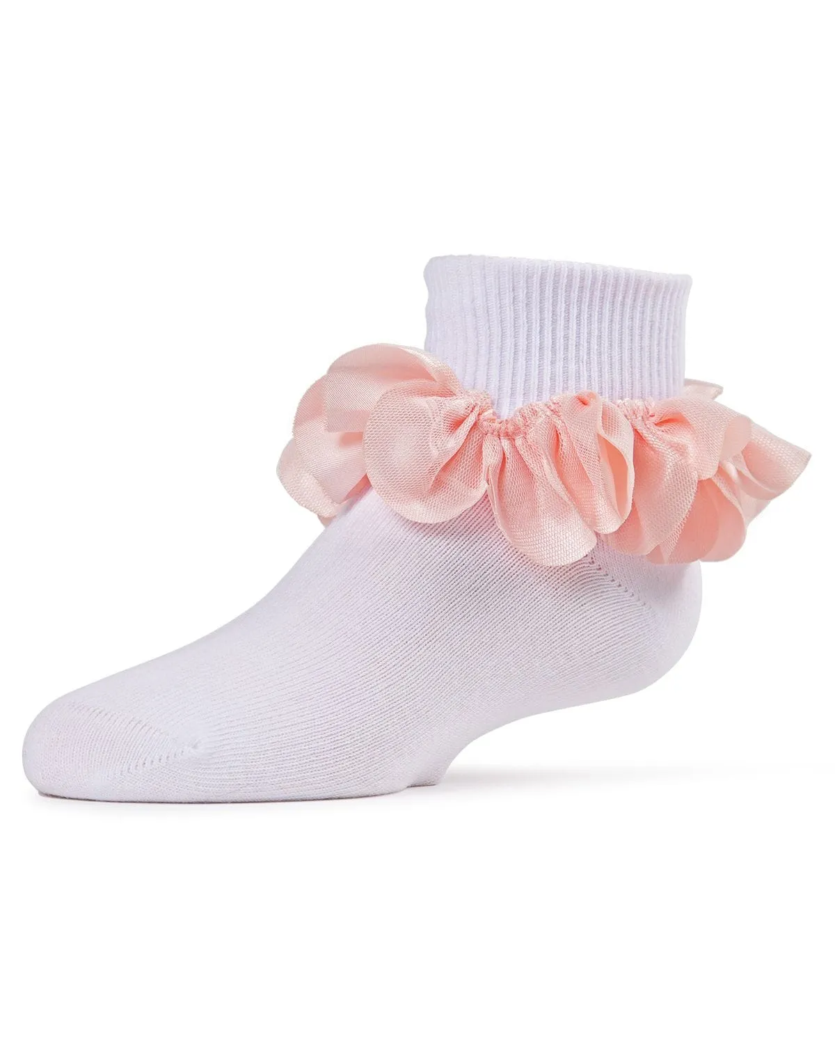 Memoi Hello Darlin Flower Petal Cotton Blend Girls Anklet Socks - Mkf-6019