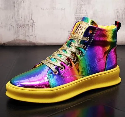 Men Trendy Casual Flats high tops platform Shoes
