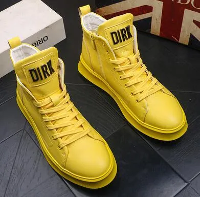Men Trendy Casual Flats high tops platform Shoes