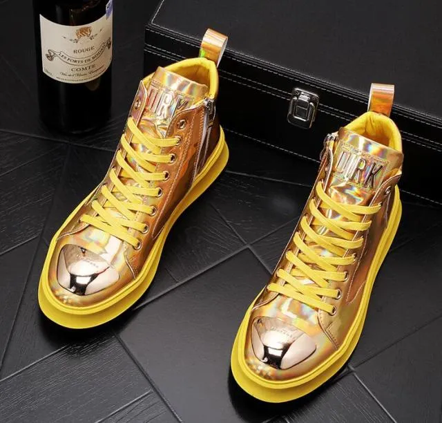 Men Trendy Casual Flats high tops platform Shoes