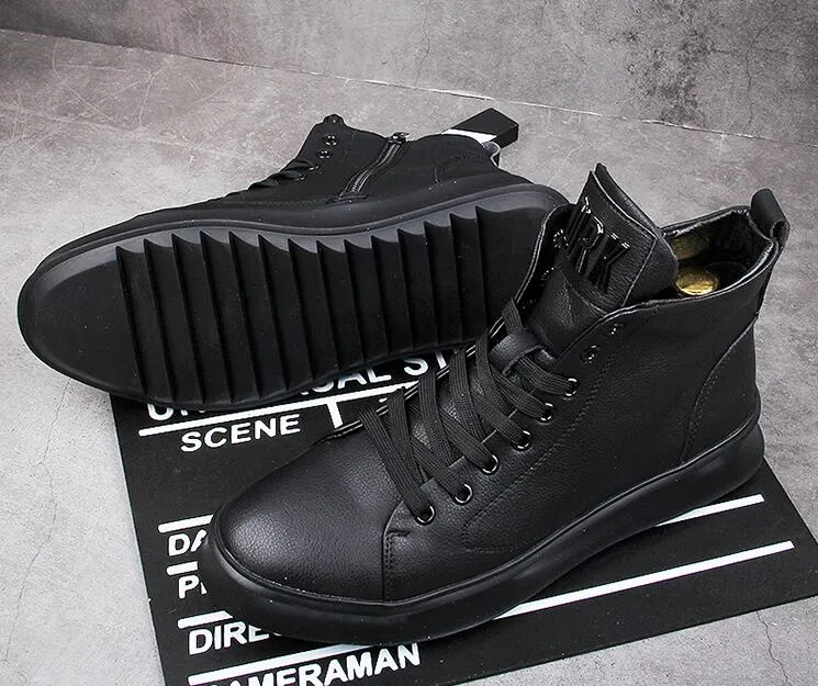 Men Trendy Casual Flats high tops platform Shoes