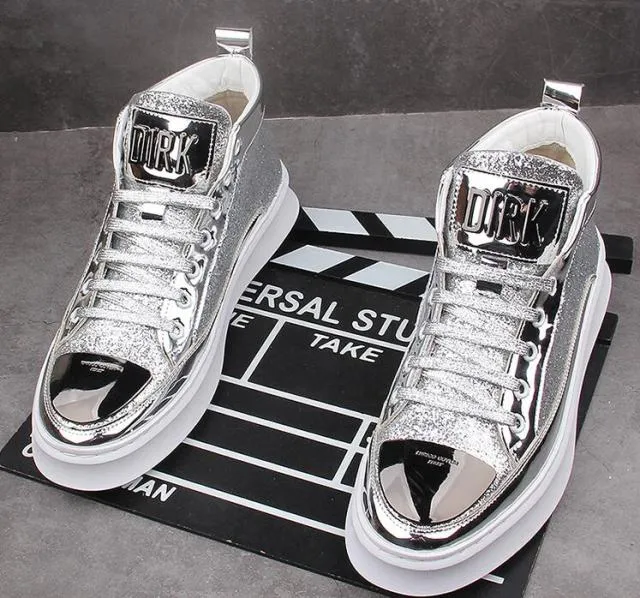 Men Trendy Casual Flats high tops platform Shoes