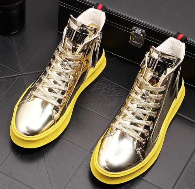 Men Trendy Casual Flats high tops platform Shoes