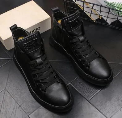 Men Trendy Casual Flats high tops platform Shoes
