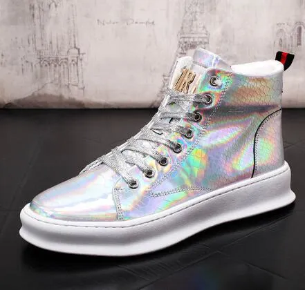 Men Trendy Casual Flats high tops platform Shoes