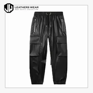 Mens Black Leather Pants