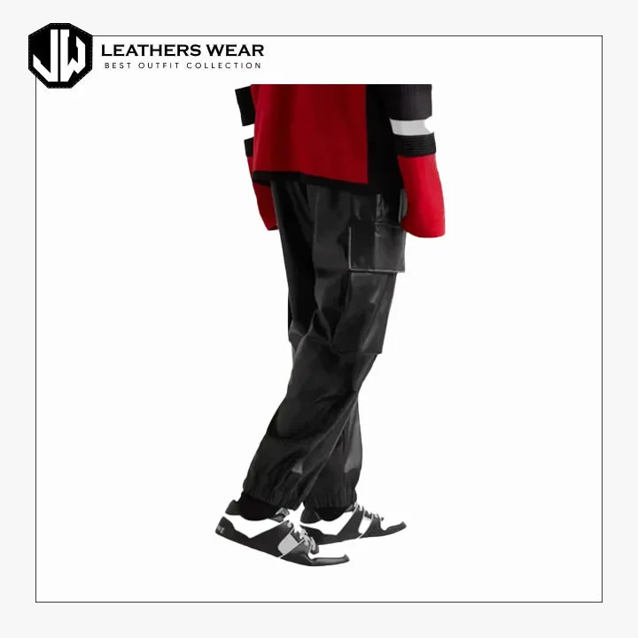 Mens Black Leather Pants