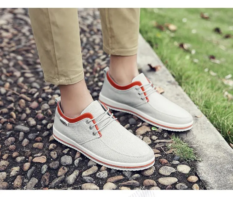 Men's Lace Up Canvas Flats