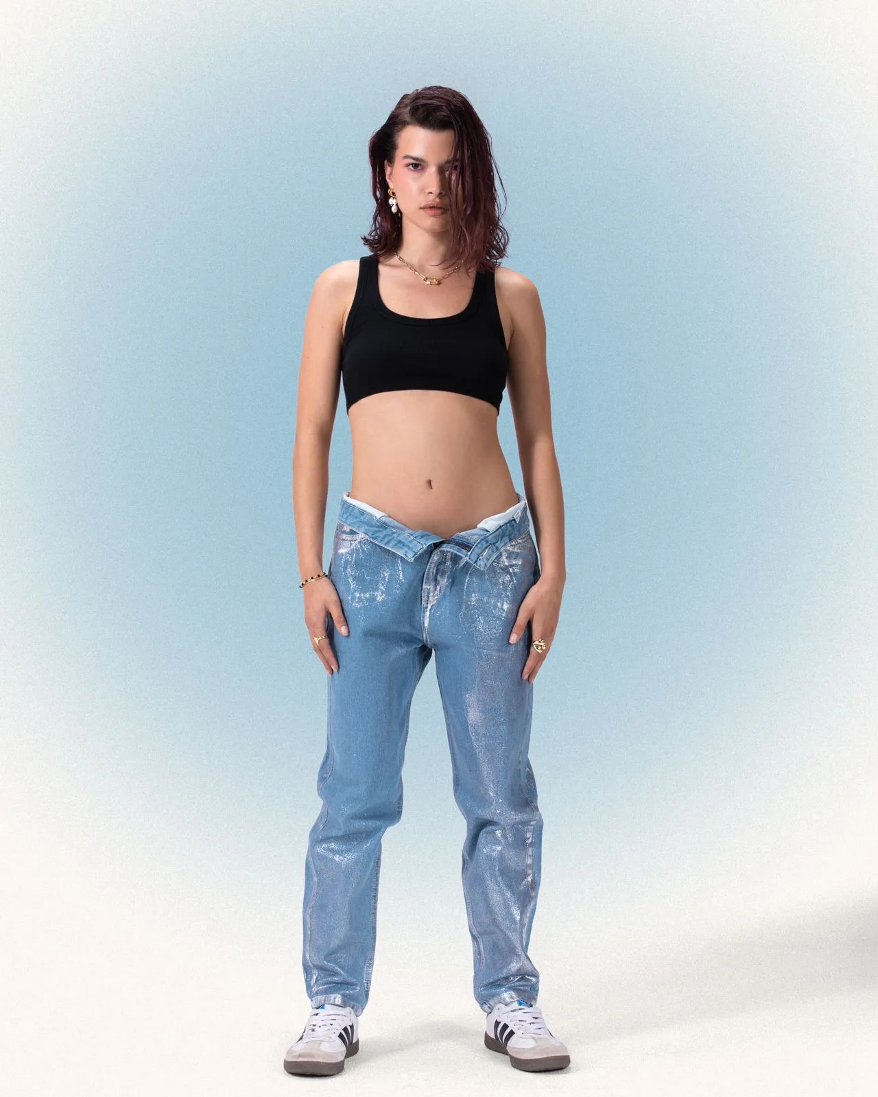 Metalic Blue Jeanz
