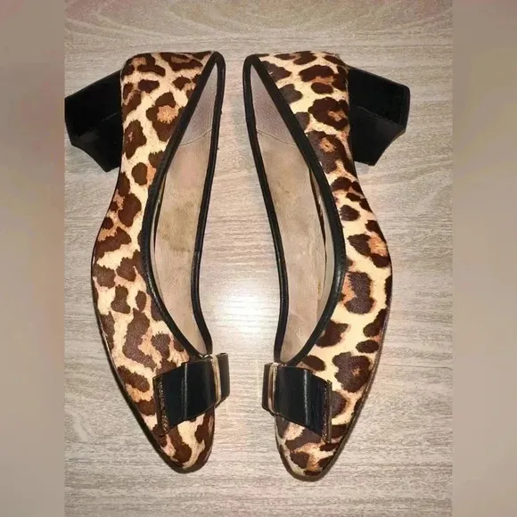 Michael Kors SZ 9 Leopard Print Kiera Mid pump heels