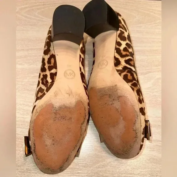 Michael Kors SZ 9 Leopard Print Kiera Mid pump heels