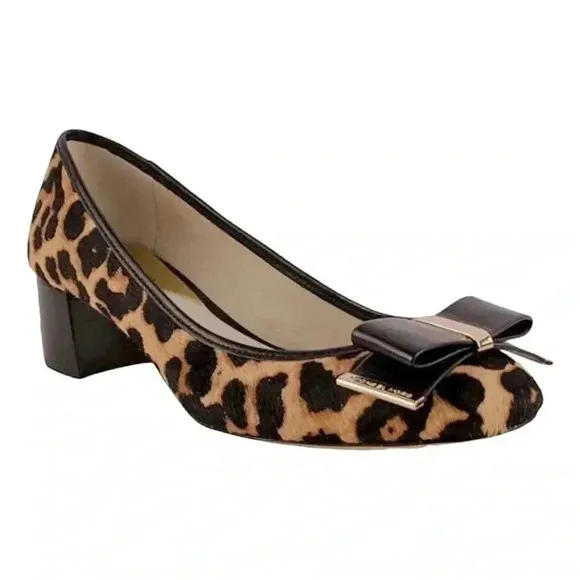 Michael Kors SZ 9 Leopard Print Kiera Mid pump heels