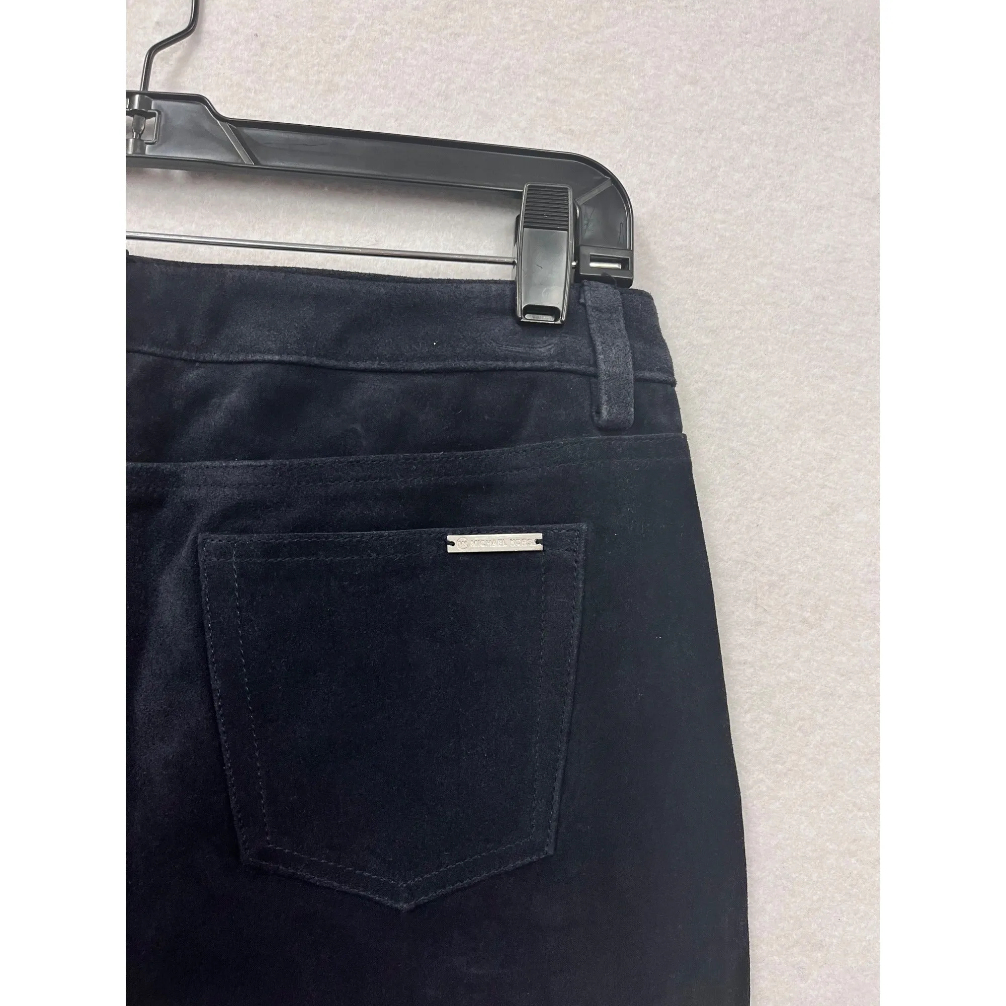 Michael Kors Womens Black Leather Pants Size 2 #8044