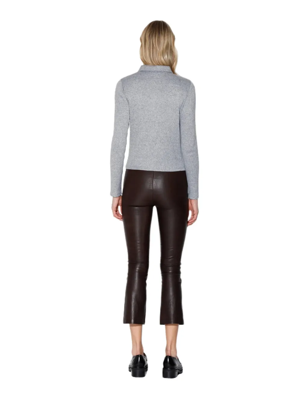 Mocha Elegance Leather Pant